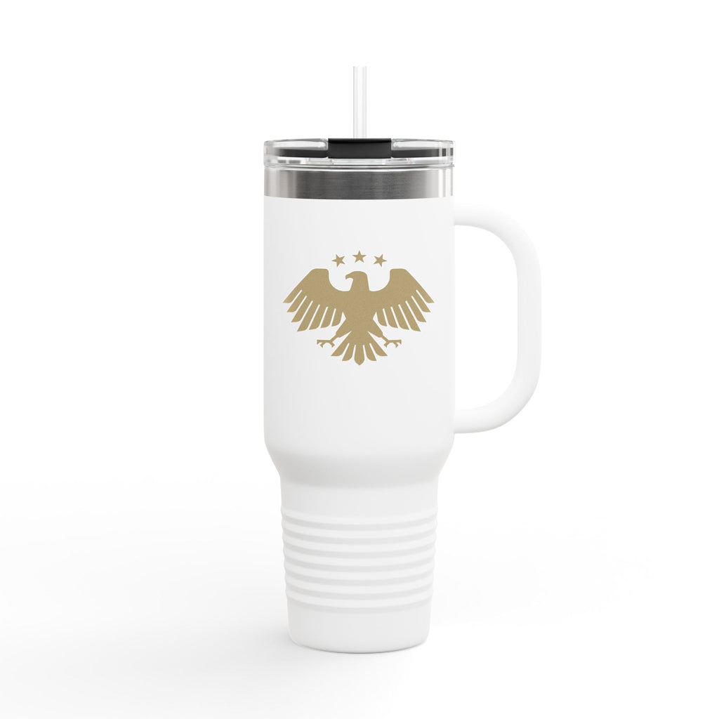 Gold Eagle Insulated Travel Mug, 40oz - Perfect for Commuters, Outdoor Adventures, Gifts, Coffee Lovers, and Travel Enthusiasts