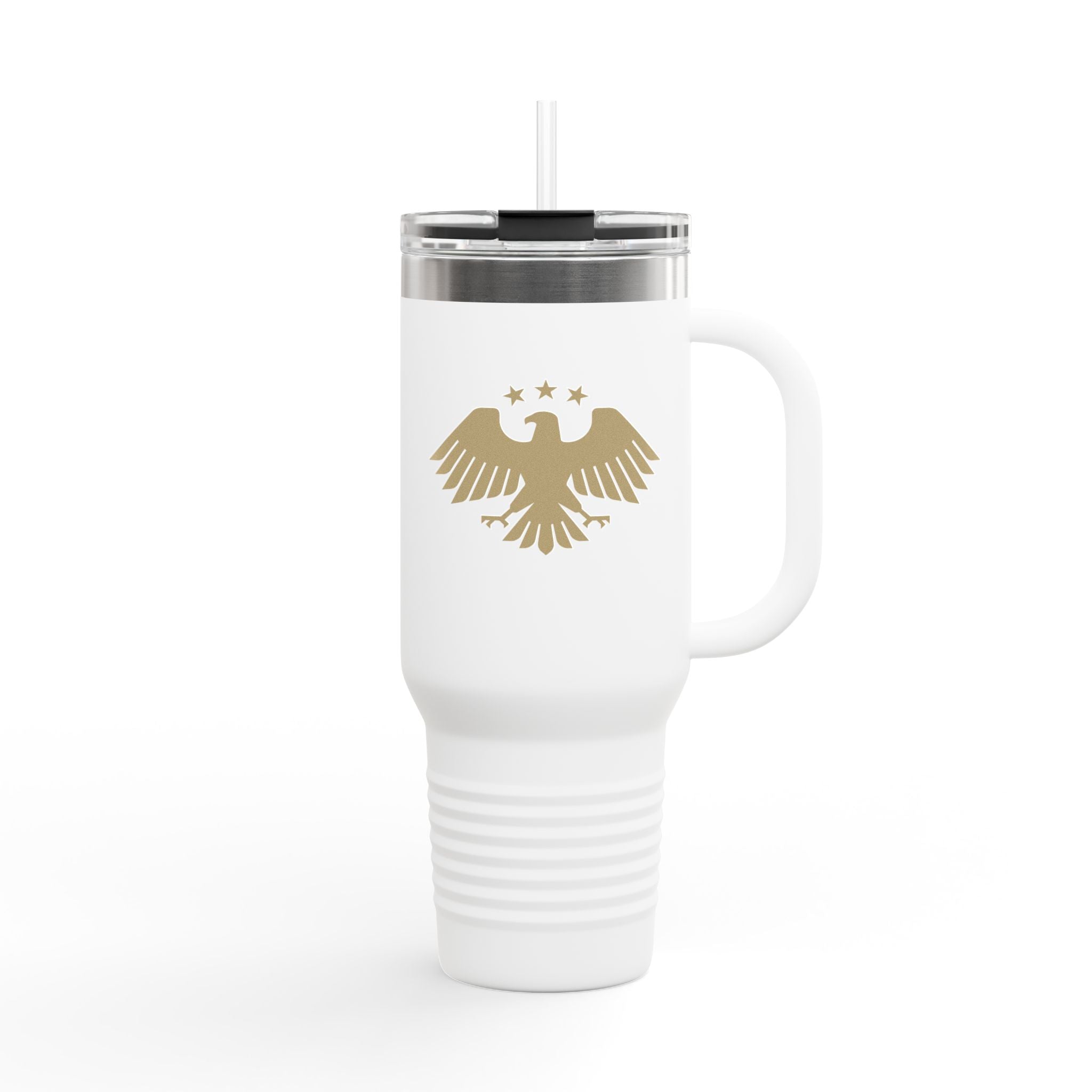 Gold Eagle Insulated Travel Mug, 40oz - Perfect for Commuters, Outdoor Adventures, Gifts, Coffee Lovers, and Travel Enthusiasts