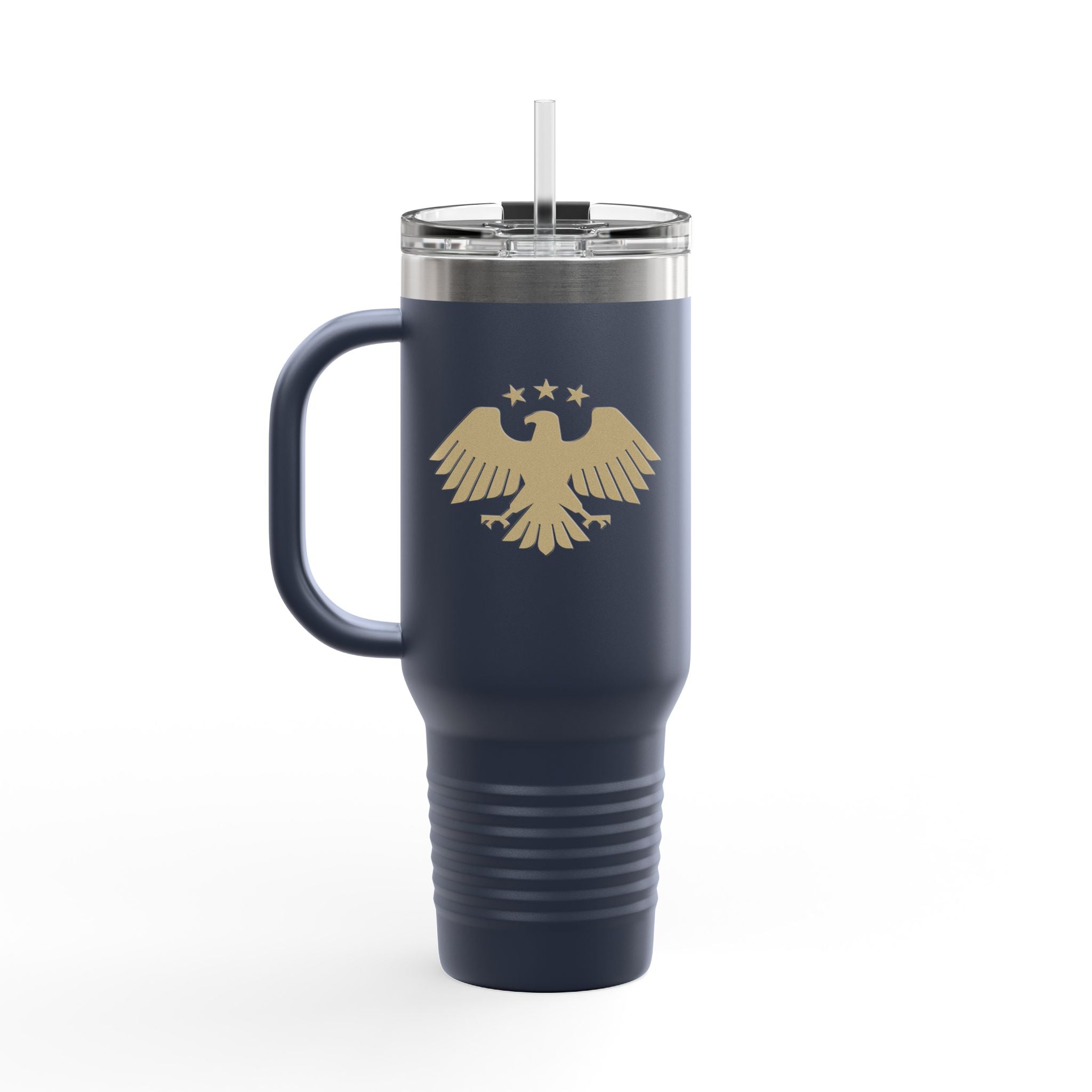 Gold Eagle Insulated Travel Mug, 40oz - Perfect for Commuters, Outdoor Adventures, Gifts, Coffee Lovers, and Travel Enthusiasts