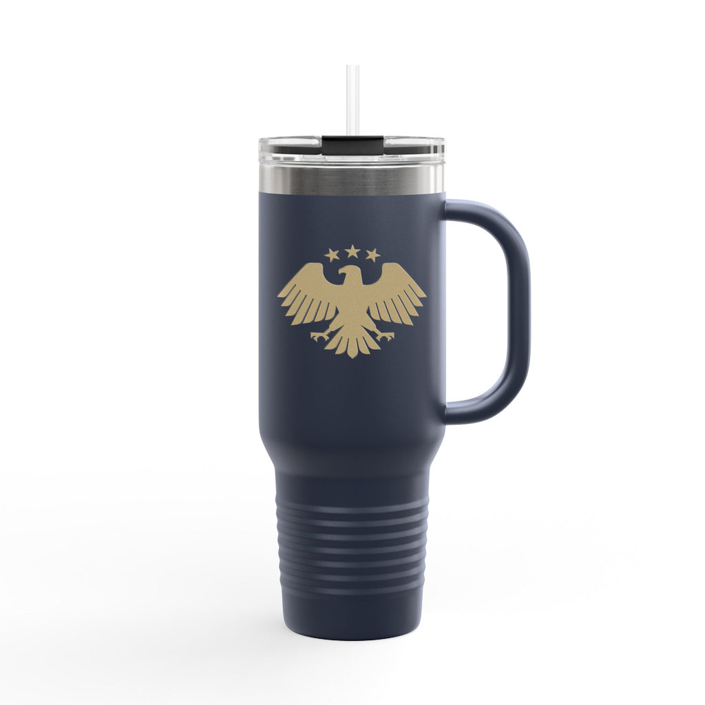 Gold Eagle Insulated Travel Mug, 40oz - Perfect for Commuters, Outdoor Adventures, Gifts, Coffee Lovers, and Travel Enthusiasts