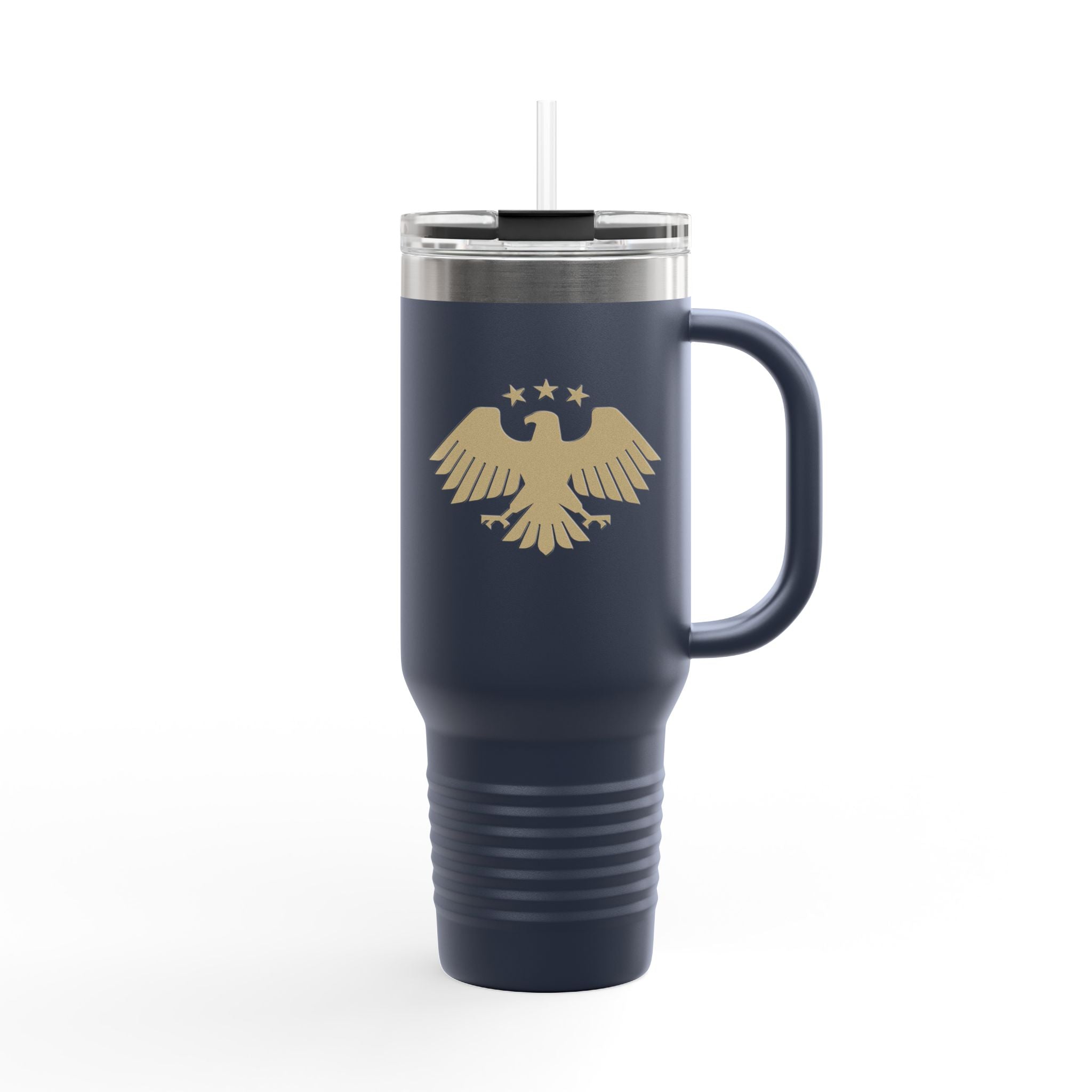 Gold Eagle Insulated Travel Mug, 40oz - Perfect for Commuters, Outdoor Adventures, Gifts, Coffee Lovers, and Travel Enthusiasts