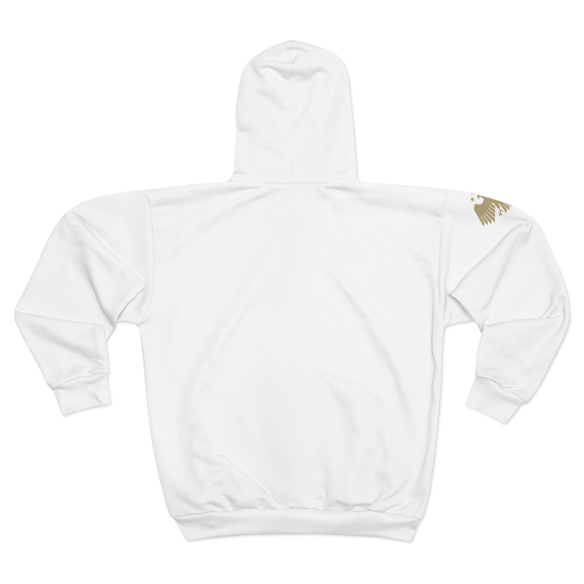 Eagle Emblem Unisex Zip Hoodie, Casual Outerwear, Gift for Nature Lovers, Fall Fashion, Sportswear