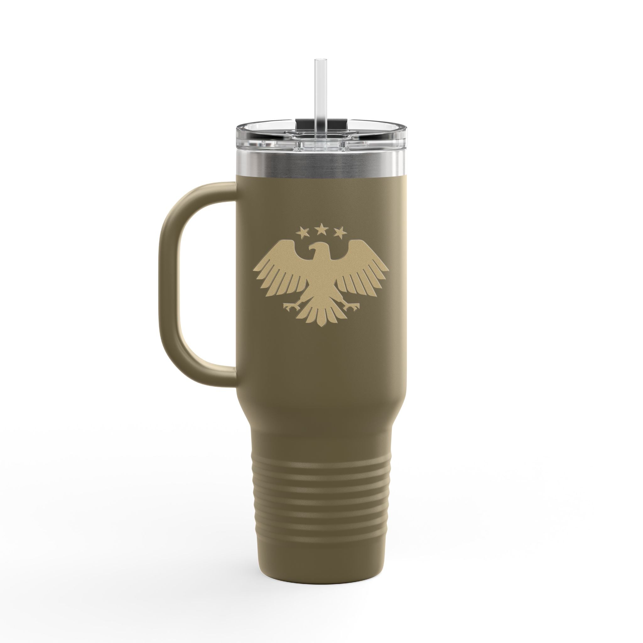 Gold Eagle Insulated Travel Mug, 40oz - Perfect for Commuters, Outdoor Adventures, Gifts, Coffee Lovers, and Travel Enthusiasts
