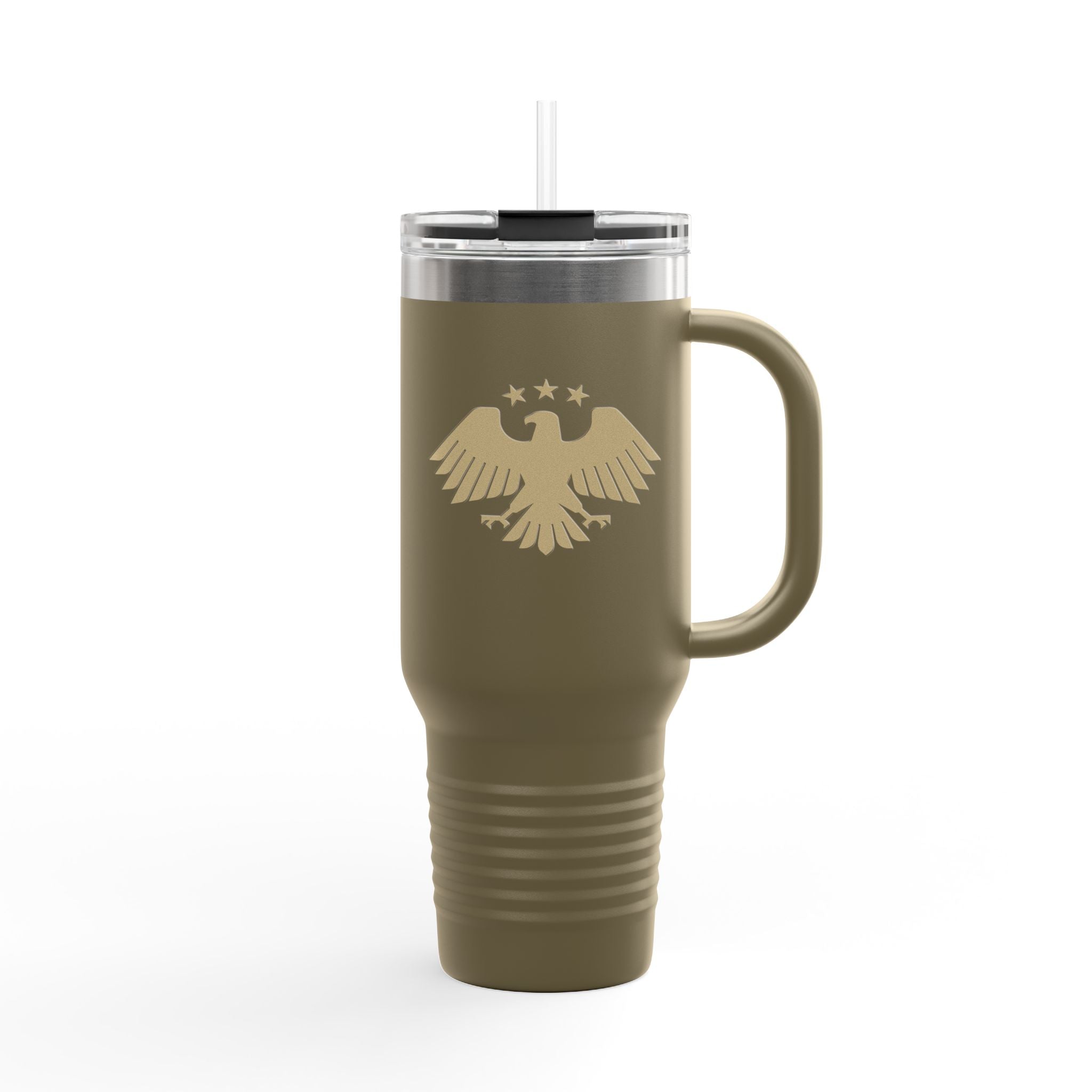 Gold Eagle Insulated Travel Mug, 40oz - Perfect for Commuters, Outdoor Adventures, Gifts, Coffee Lovers, and Travel Enthusiasts